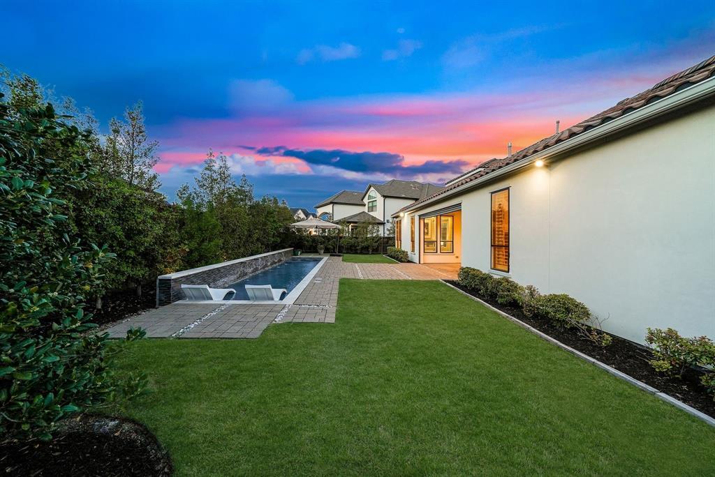 3772 Hamilton Heights · Edgestone at Legacy · backyard pool at dusk